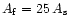 $A_{\rm f}=25\,A_{\rm s}$