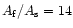 $A_{\rm f}/A_{\rm s}=14$