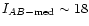 $I_{AB-{\rm med}}\sim 18$