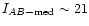 $I_{AB-{\rm med}}\sim 21$