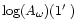 $\log(A_\omega)(1\hbox{$^\prime$ })$