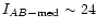 $I_{AB-{\rm med}}\sim24$
