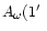 $A_\omega(1\hbox{$^\prime$ }$