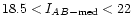 $18.5<I_{AB-{\rm med}}<22$
