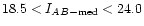 $18.5<I_{AB-{\rm med}}<24.0$