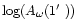 $\log(A_\omega(1\hbox{$^\prime$ }))$