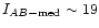 $I_{AB-{\rm med}}\sim19$