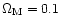 $\rm\Omega _M=0.1$