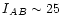 $I{_{AB}\sim25}$