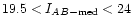 $19.5<I_{AB-{\rm med}}<24$
