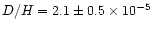 $D/H=2.1\pm0.5\times 10^{-5}$