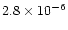 ${2.8\times 10^{-6}}$
