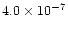 ${4.0\times 10^{-7}}$