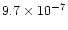 ${9.7\times 10^{-7}}$