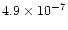 ${4.9\times 10^{-7}}$