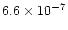 ${6.6\times 10^{-7}}$