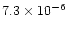 ${7.3\times 10^{-6}}$