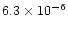 ${6.3\times 10^{-6}}$