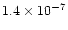 ${1.4\times 10^{-7}}$