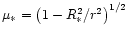 $\mu_*=\left(1-R_*^2/r^2\right)^{1/2}$