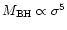$M_{\rm BH}\propto\sigma^5$