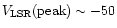 $V_{\rm LSR}({\rm peak}) \sim -50$
