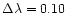 $\Delta \lambda = 0.10$