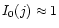 $I_{\rm0}(j)\approx 1$