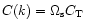 $C(k)=\Omega_{\rm s}C_{\rm T}$
