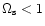 $\Omega_{\rm s}<1$