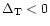 $\Delta_{\rm T}<0$