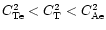 $C_{\rm Te}^2< C_{\rm T}^2 <
C_{\rm Ae}^2$
