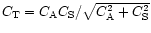 $C_{\rm T}=C_{\rm A}C_{\rm S}/\sqrt{C_{\rm A}^2+C_{\rm S}^2}$