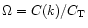 $\Omega=C(k)/C_{\rm T}$