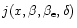 $j(x,\beta,\beta_{\rm e},\delta)$