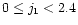 $0\leq
j_{\rm 1}<2.4$