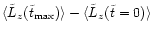 $\langle \tilde{L}_z(\tilde{t} _{\rm {max}}) \rangle -
\langle \tilde{L}_z(\tilde{t}=0) \rangle$