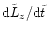 ${\rm d}\tilde{L}_z/{\rm d}\tilde{t}$