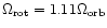 $\Omega_{\rm rot}=1.11\Omega_{\rm orb}$