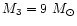 $M_3=9~M_\odot$