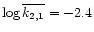$\log\overline{k_{2,1}} = -2.4$