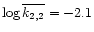 $\log\overline{k_{2,2}} = -2.1$