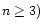 $n\ge3)$