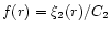 $f(r)=\xi_2(r)/C_2$