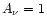 $A_\nu=1$