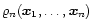$\varrho_n({\vec{x}}_1,\ldots,{\vec{x}}_n)$