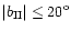 $\vert b_{\rm II}\vert\le20^{\rm o}$