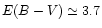 $E(B-V)\simeq3.7$