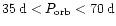 $35\: {\rm d}<P_{{\rm
orb}}<70\: {\rm d}$