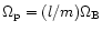 $\Omega_{\rm p}=(l/m)\Omega_{\rm B}$